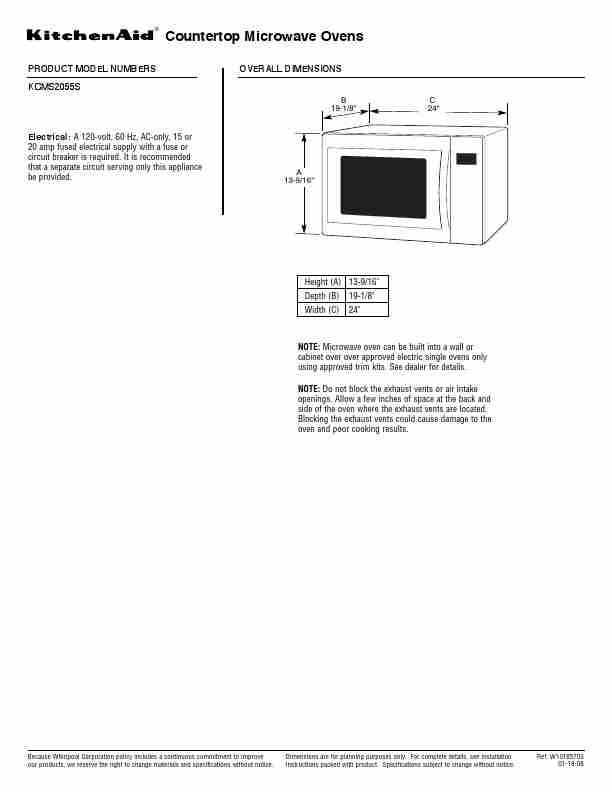 KitchenAid Microwave Oven KCMS2055S-page_pdf